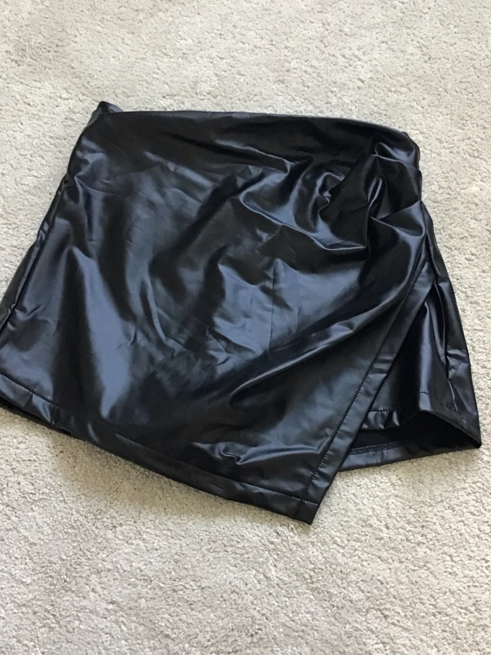Black Faux Leather Mini Skirt